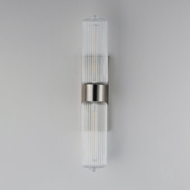 Maxim - 15192CRSN - Two Light Wall Sconce - Kasbah - Satin Nickel