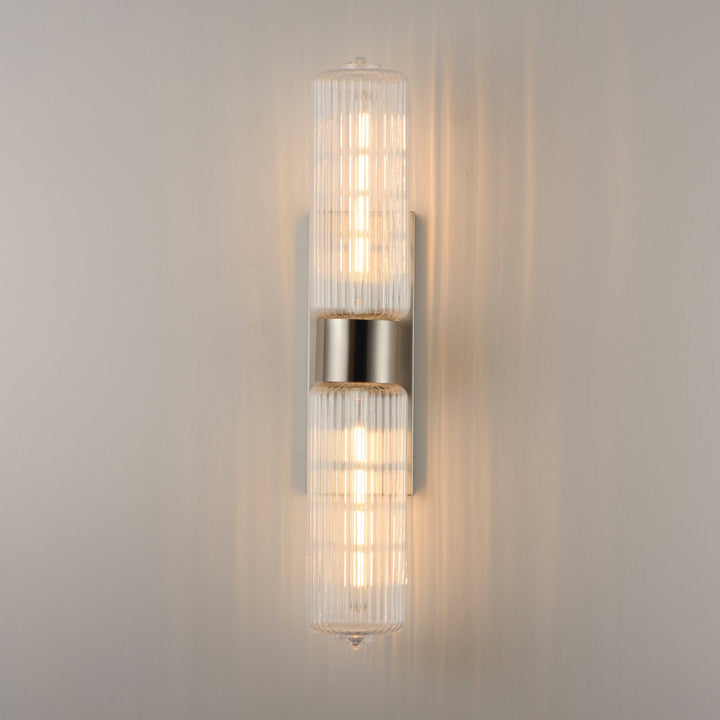 Maxim - 15192CRSN - Two Light Wall Sconce - Kasbah - Satin Nickel
