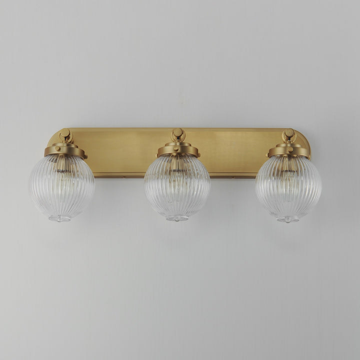 Maxim - 15193CRSBR - Three Light Bath Vanity - Kasbah - Satin Brass