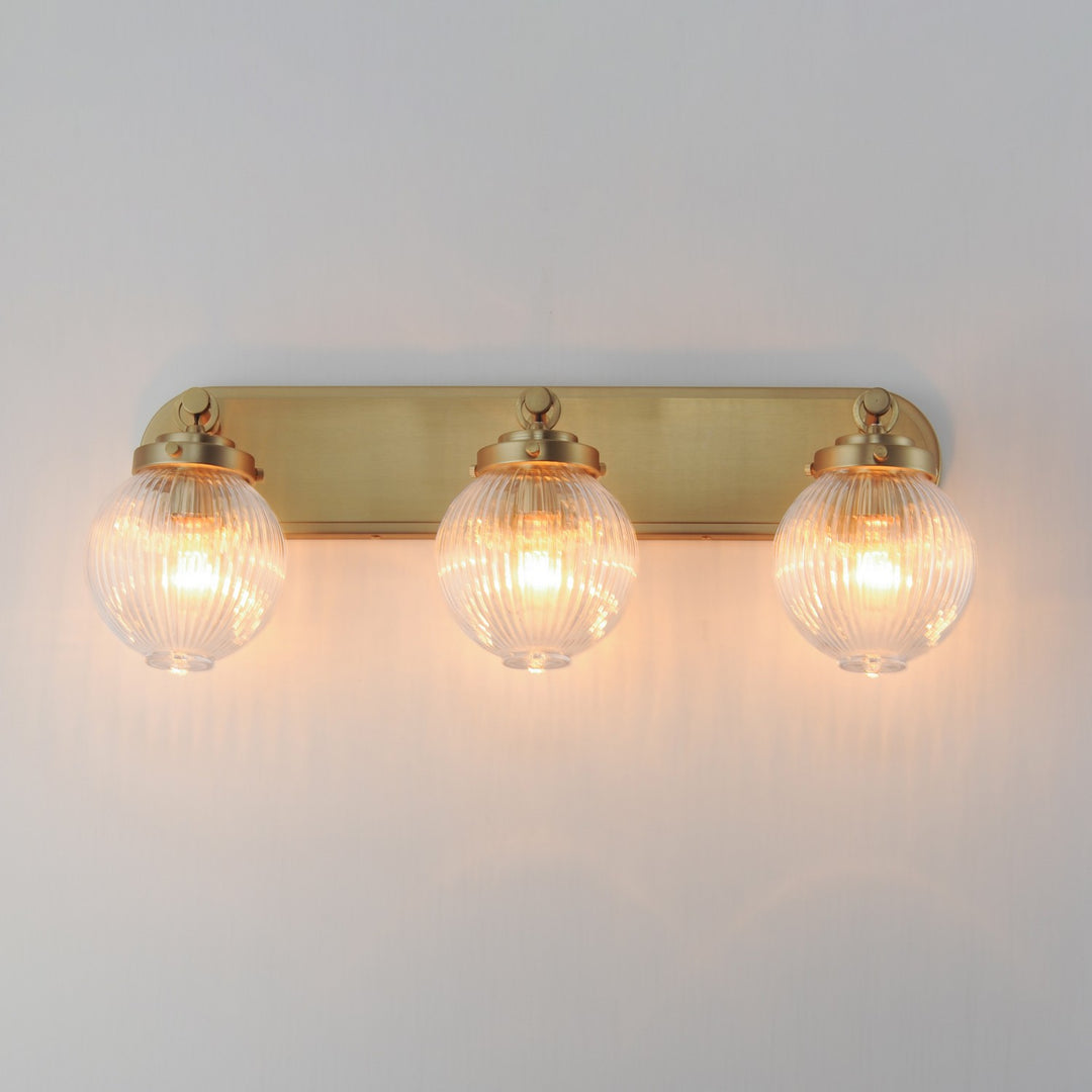 Maxim - 15193CRSBR - Three Light Bath Vanity - Kasbah - Satin Brass