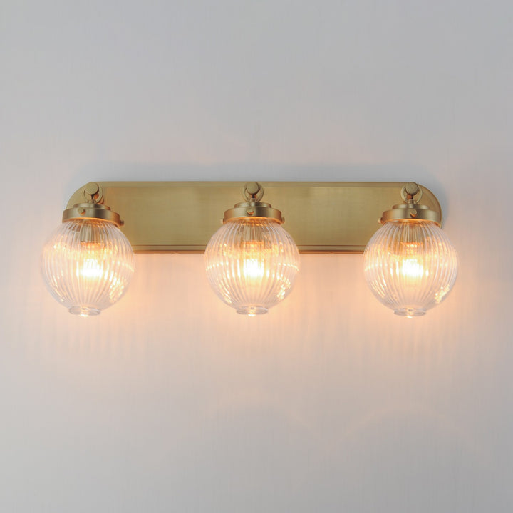 Maxim - 15193CRSBR - Three Light Bath Vanity - Kasbah - Satin Brass