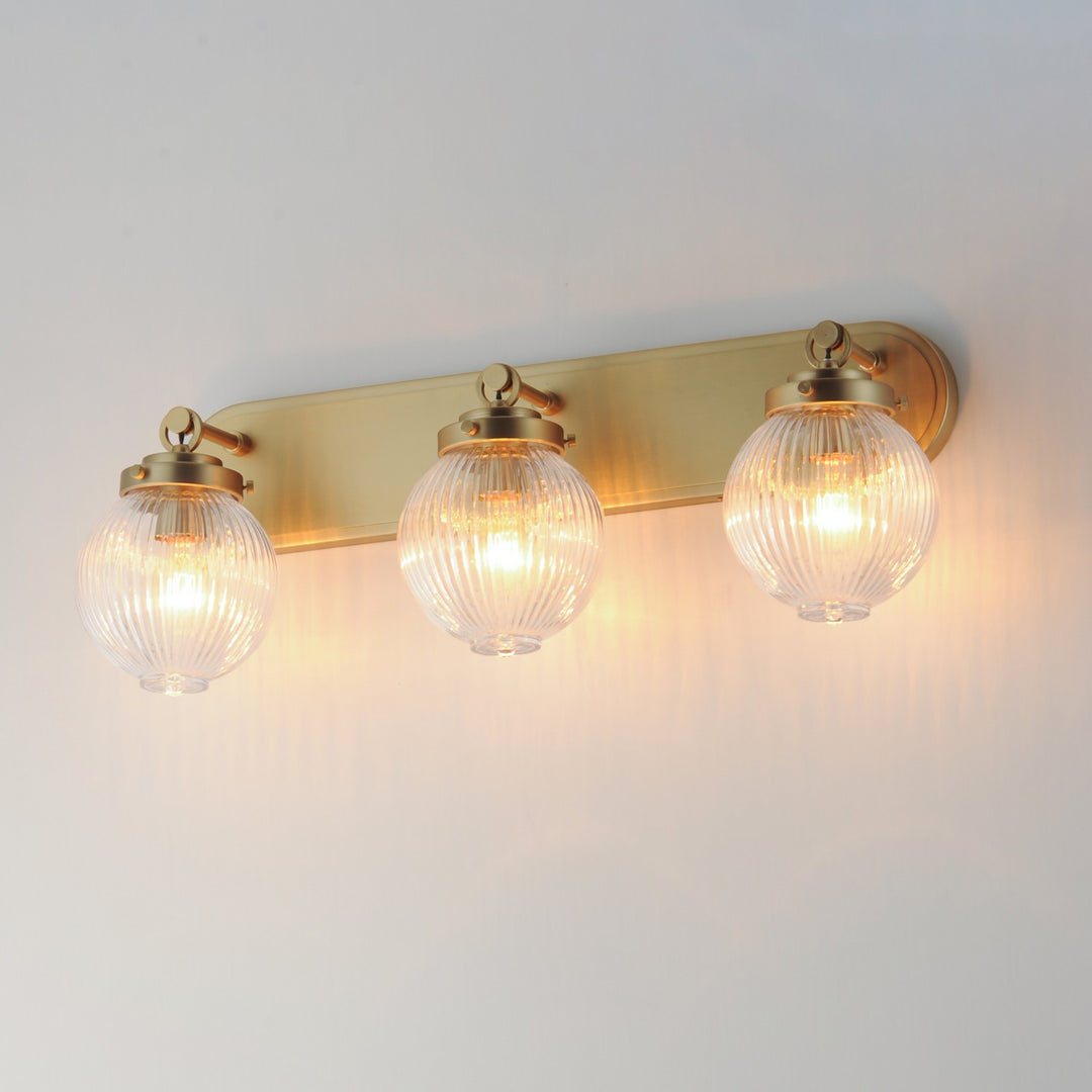 Maxim - 15193CRSBR - Three Light Bath Vanity - Kasbah - Satin Brass