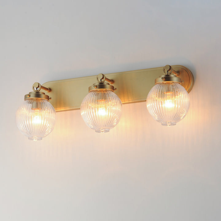 Maxim - 15193CRSBR - Three Light Bath Vanity - Kasbah - Satin Brass