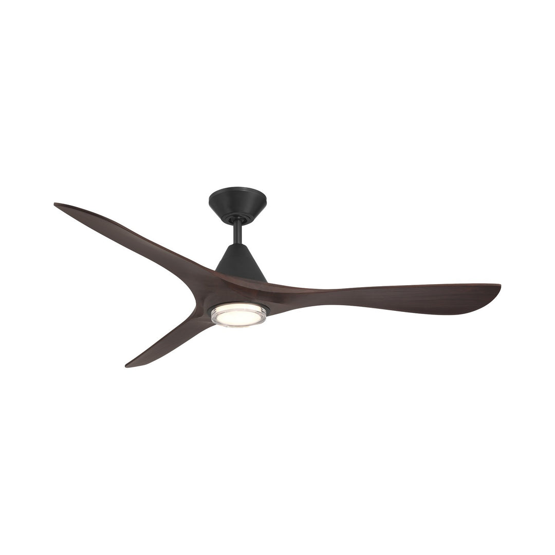 Modern Forms Fans Canada - FR-D2504-60L-MB/DW - 60"Ceiling Fan - Carve - Matte Black/Dark Walnut