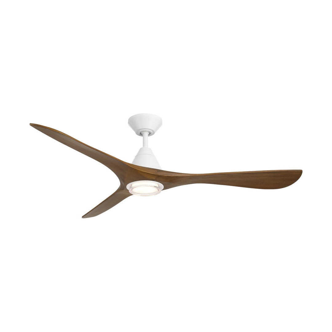 Modern Forms Fans Canada - FR-D2504-60L-MW/DK - 60"Ceiling Fan - Carve - Matte White/Distressed Koa