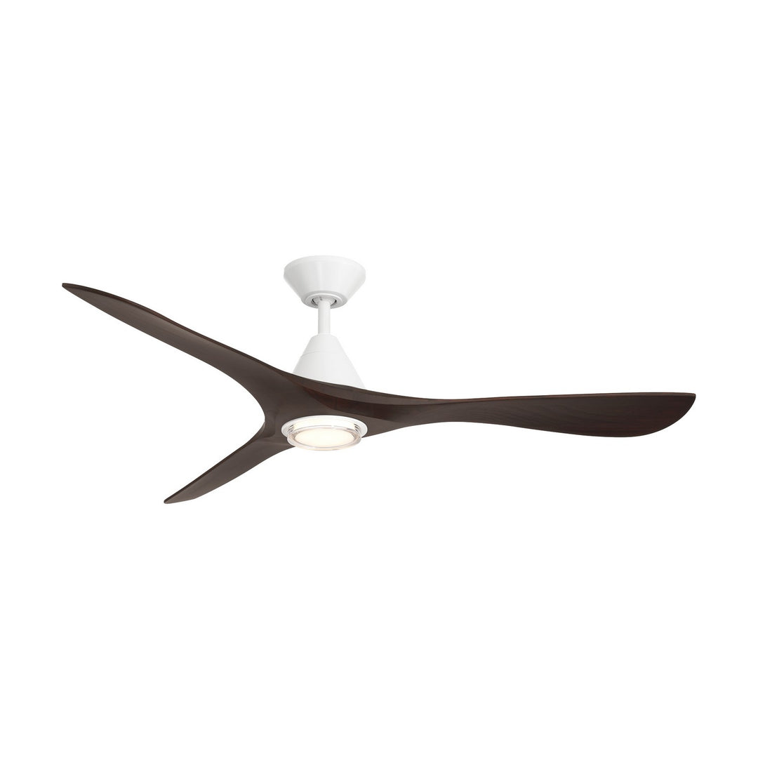 Modern Forms Fans Canada - FR-D2504-60L-MW/DW - 60"Ceiling Fan - Carve - Matte White/Dark Walnut