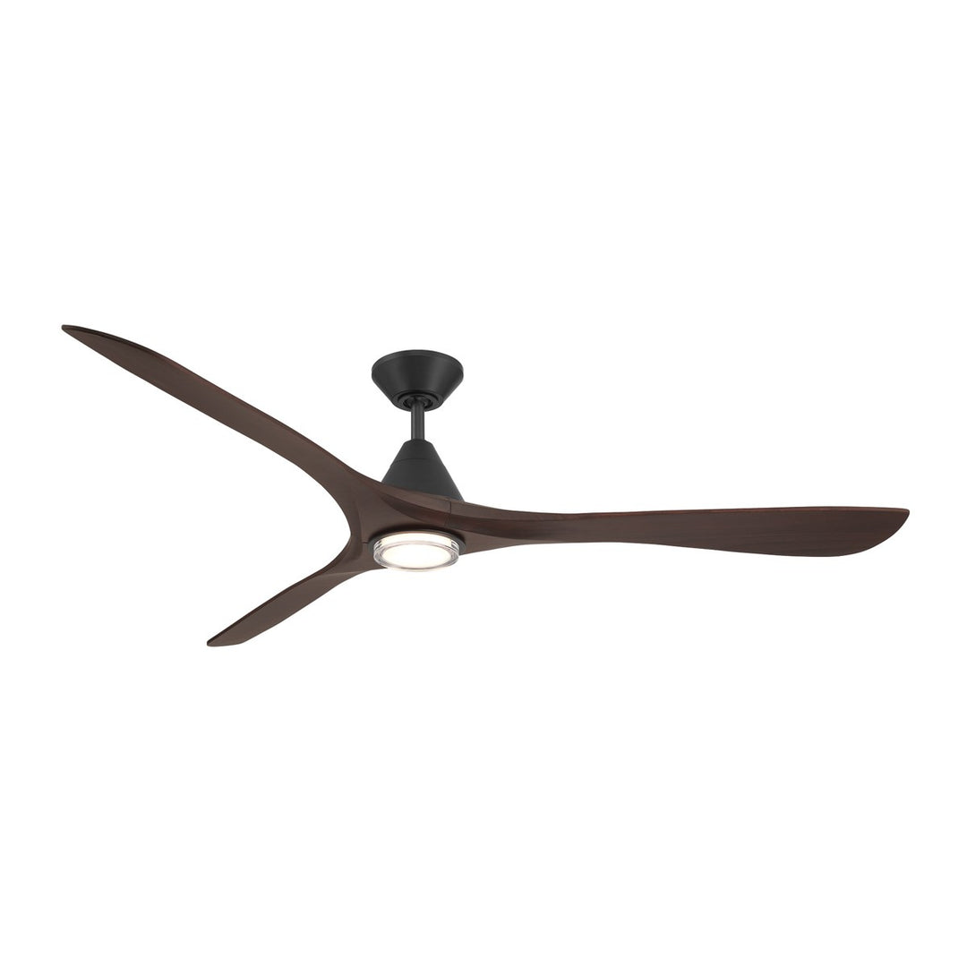 Modern Forms Fans Canada - FR-D2504-72L-MB/DW - 72"Ceiling Fan - Carve - Matte Black/Dark Walnut