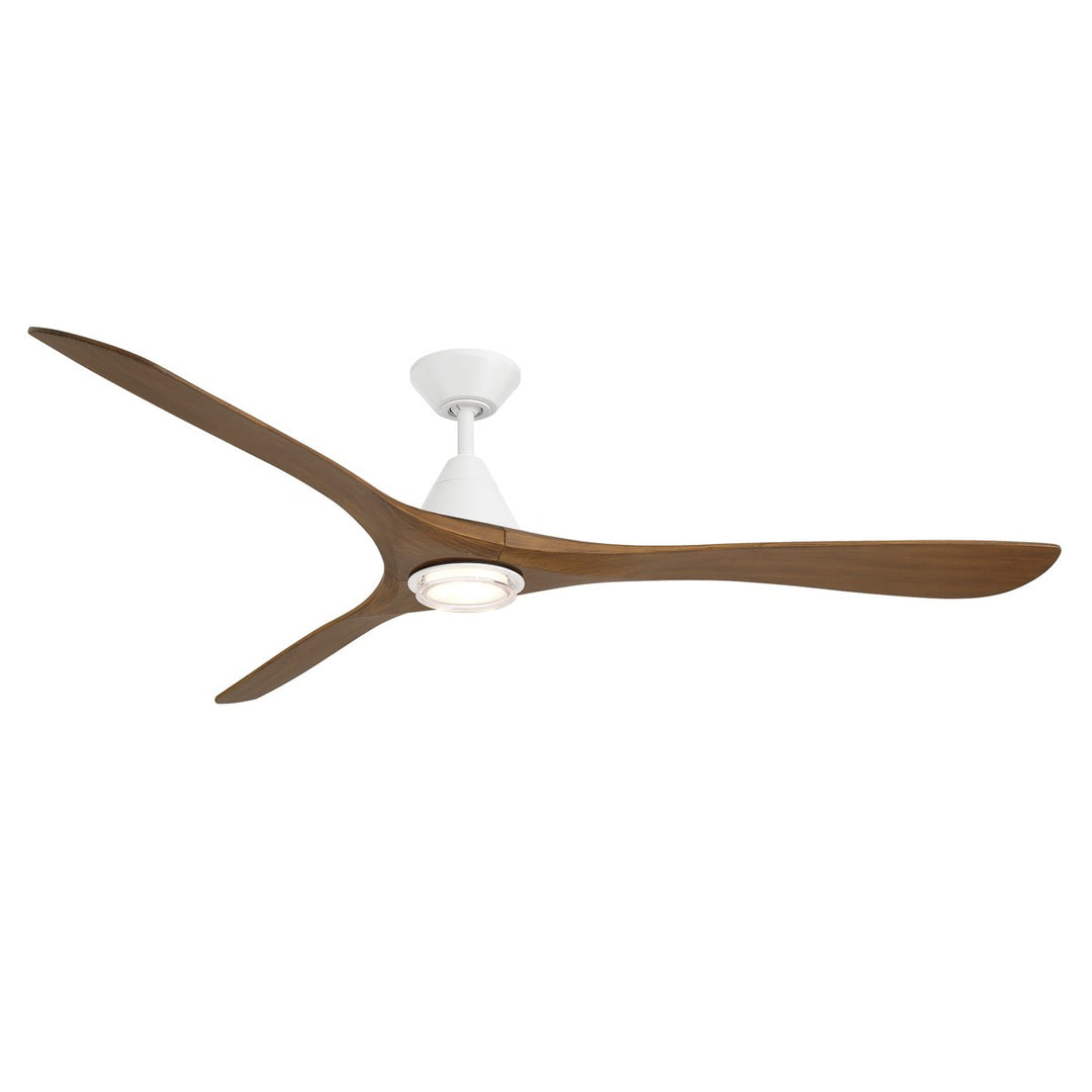 Modern Forms Fans Canada - FR-D2504-72L-MW/DK - 72"Ceiling Fan - Carve - Matte White/Distressed Koa