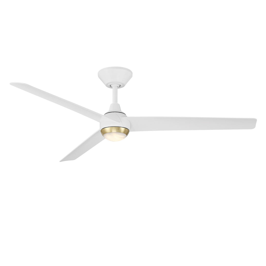 Modern Forms Fans Canada - FR-W2503-54L-SB/MW - 52"Ceiling Fan - Pisces - Soft Brass/Matte White