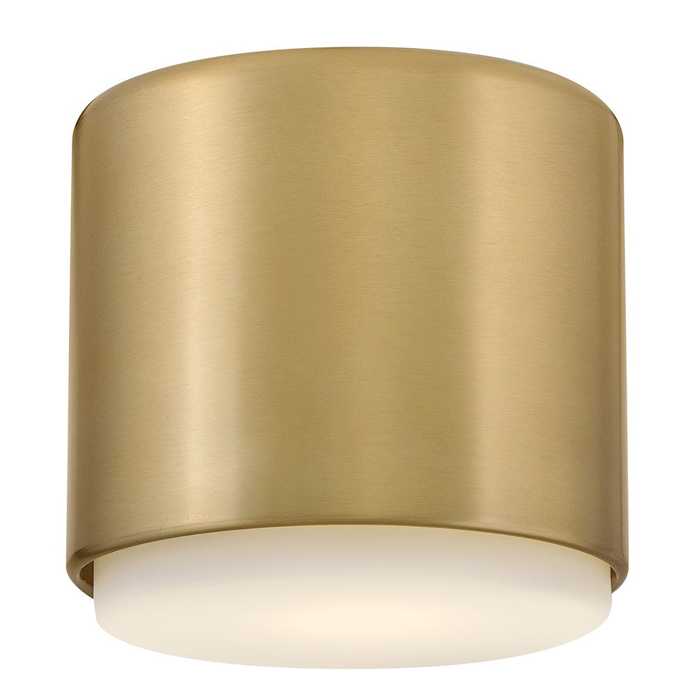 Cedric LED Flush Mount in Lacquered Brass - available from The Lighting Shoppe, trusted by Canadian homeowners