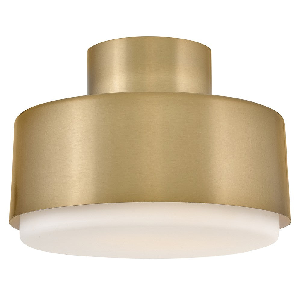 Cedric LED Semi-Flush Mount in Lacquered Brass - available from The Lighting Shoppe, trusted by Canadian homeowners