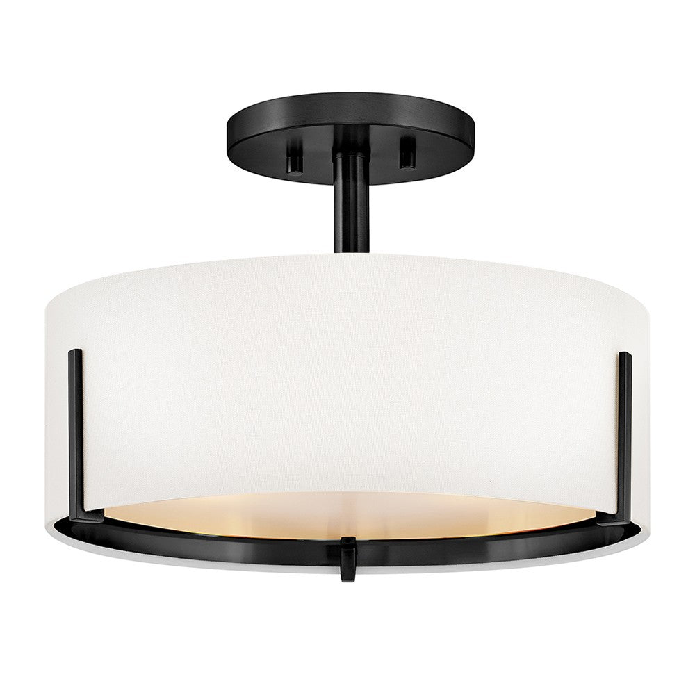 Halle LED Semi-Flush Mount in Black - available from The Lighting Shoppe, trusted by Canadian homeowners