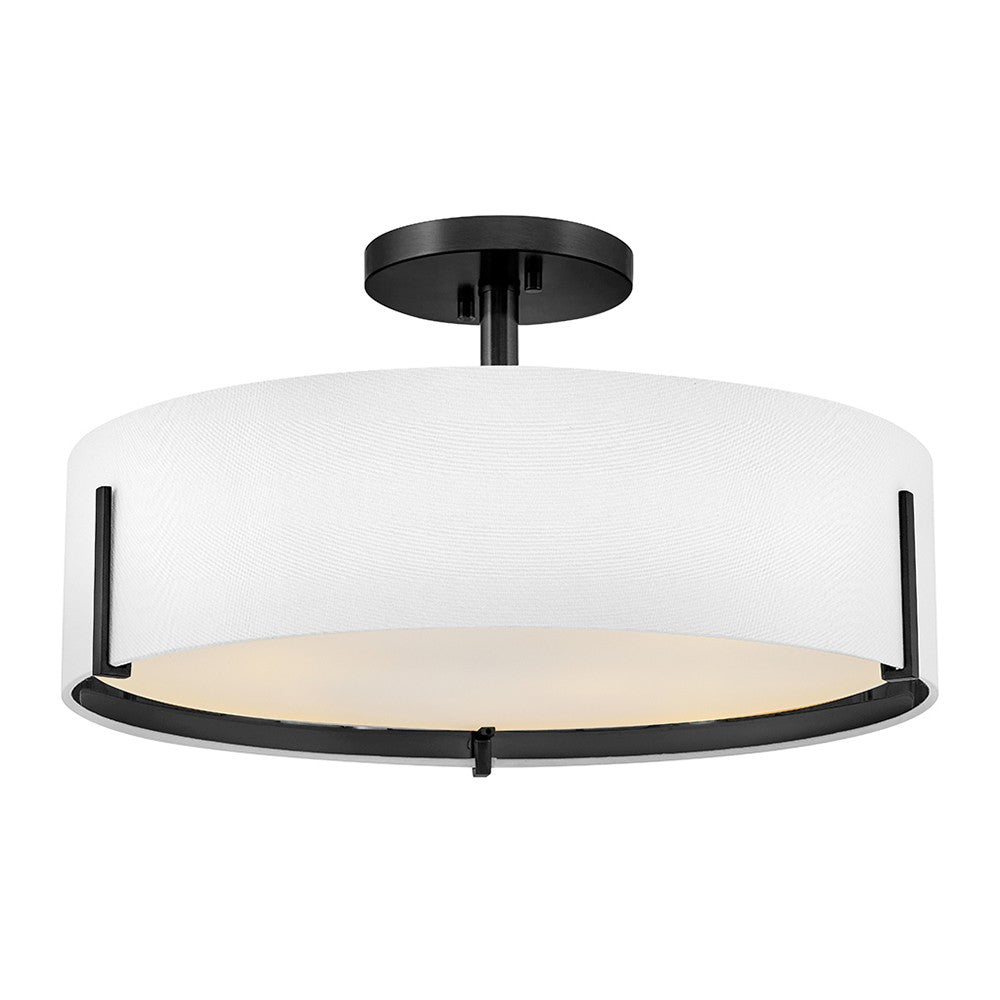 Halle LED Semi-Flush Mount in Black - available from The Lighting Shoppe, trusted by Canadian homeowners