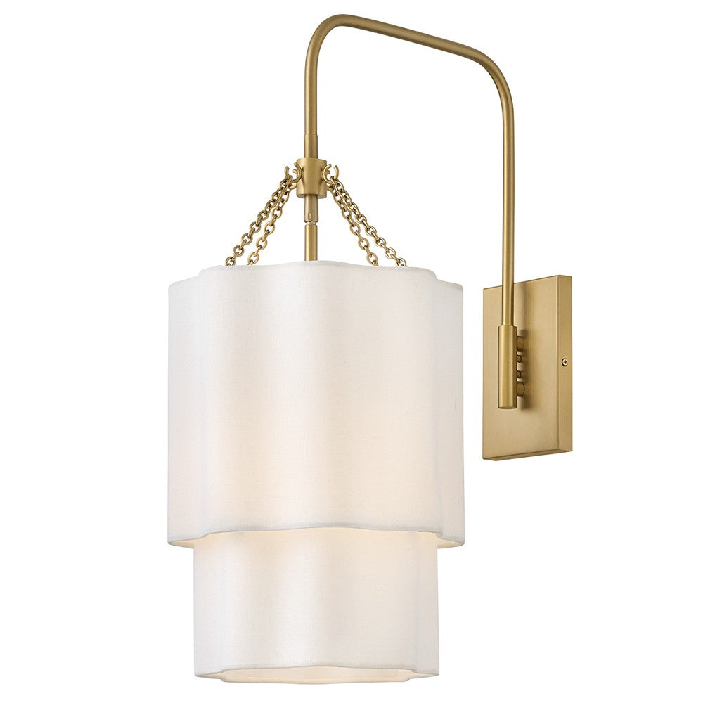 Gwen LED Wall Sconce in Lacquered Brass - available from The Lighting Shoppe, trusted by Canadian homeowners