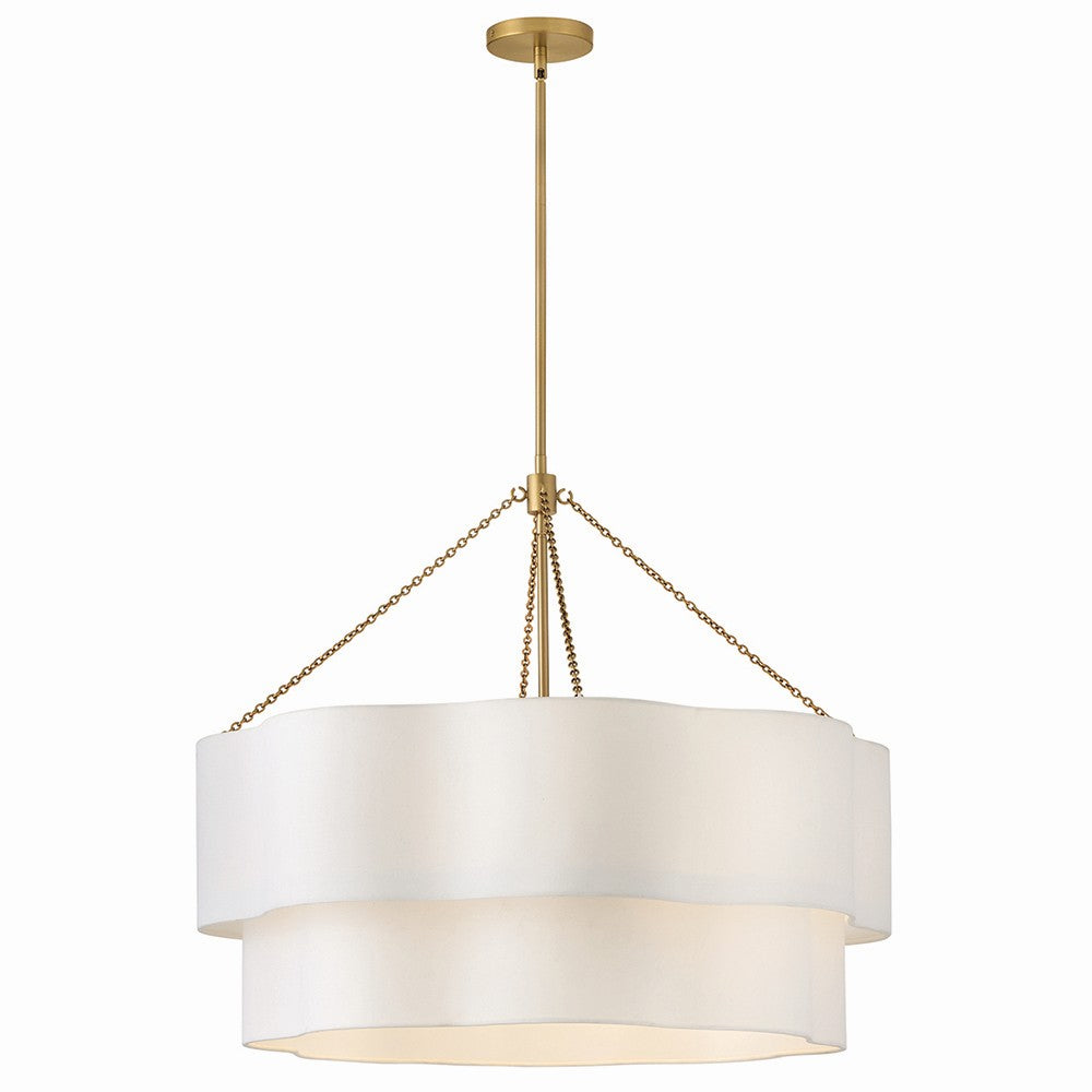 Gwen LED Chandelier in Lacquered Brass - available from The Lighting Shoppe, trusted by Canadian homeowners