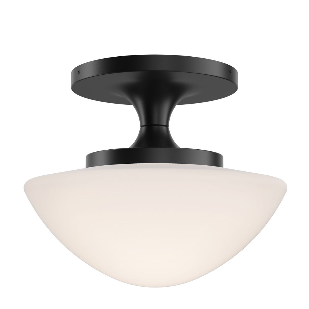 Knox LED Semi-Flush Mount in Black - available from The Lighting Shoppe, trusted by Canadian homeowners