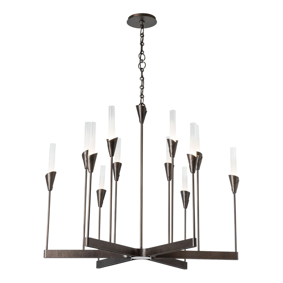 Hubbardton Forge Canada - 101706-SKT-07-WC0821 - 12 Light Chandelier - Lilium - Dark Smoke