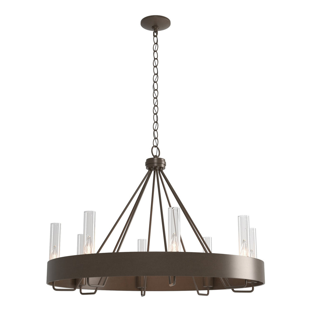 Hubbardton Forge Canada - 105040-SKT-05-ZM0611 - Eight Light Chandelier - Banded - Bronze