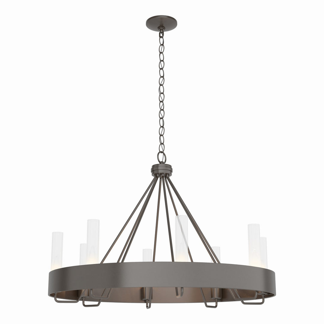 Hubbardton Forge Canada - 105040-SKT-14-ZM0611 - Eight Light Chandelier - Banded - Oil Rubbed Bronze
