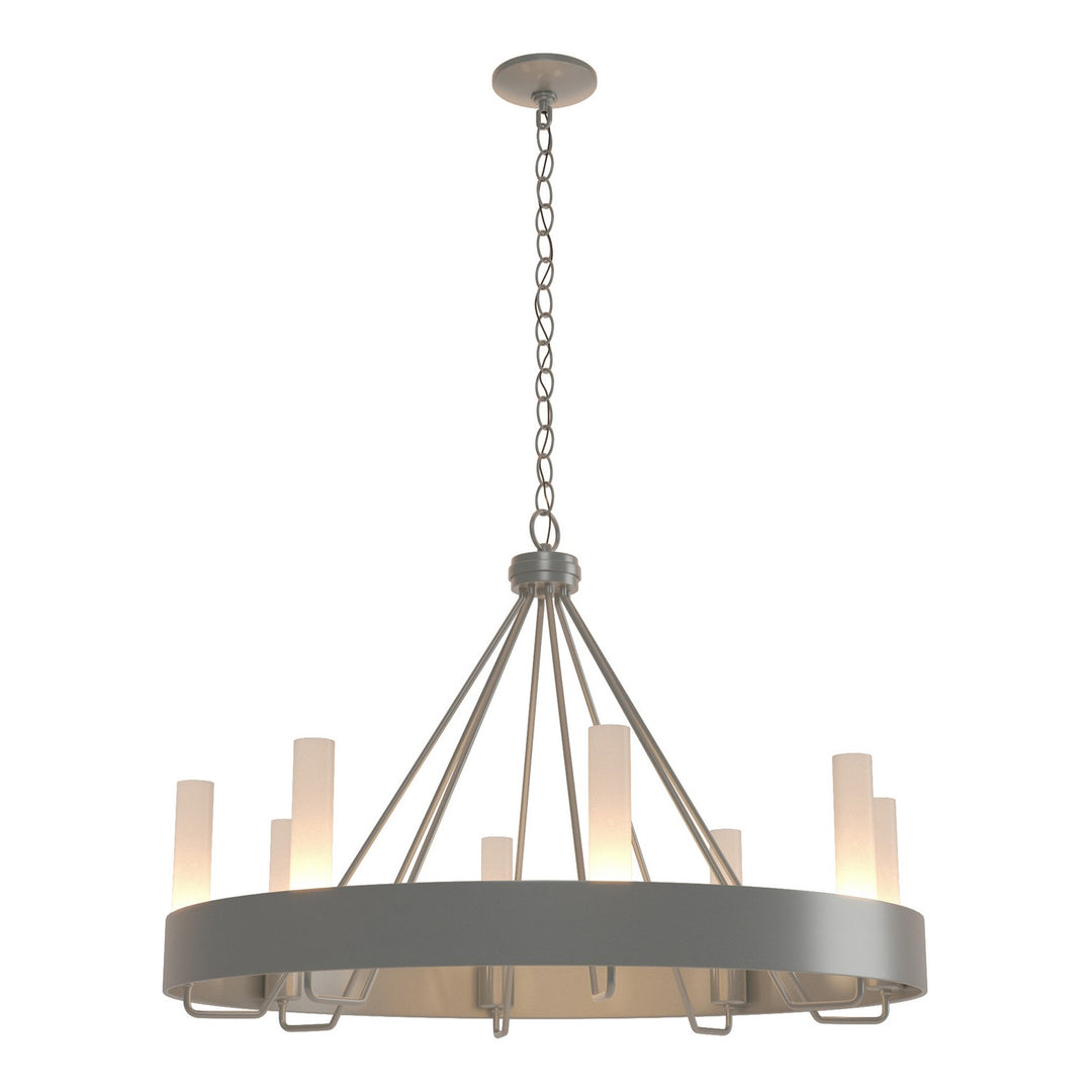 Hubbardton Forge Canada - 105040-SKT-82-FD0611 - Eight Light Chandelier - Banded - Vintage Platinum