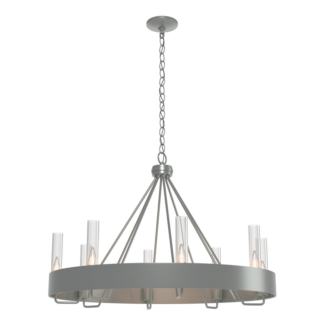 Hubbardton Forge Canada - 105040-SKT-82-ZM0611 - Eight Light Chandelier - Banded - Vintage Platinum