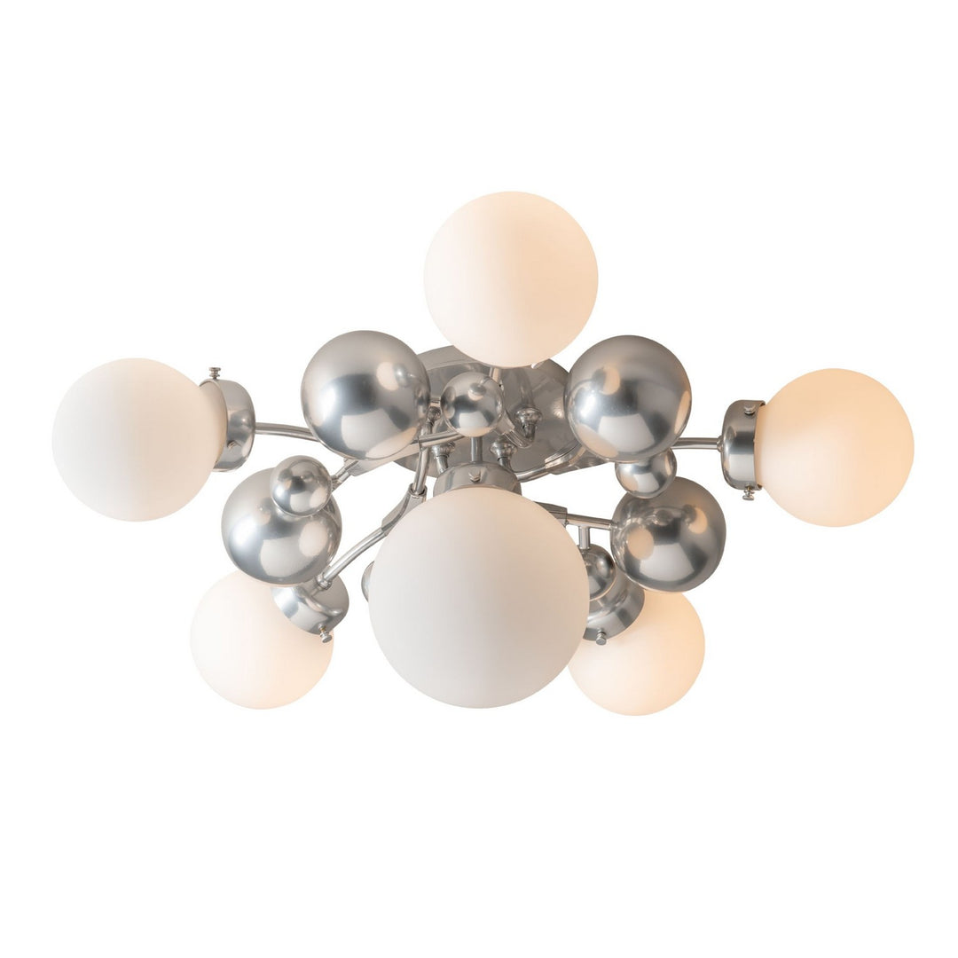 Sprig Six Light Semi-Flush Mount in Sterling - available from The Lighting Shoppe, trusted by Canadian homeowners