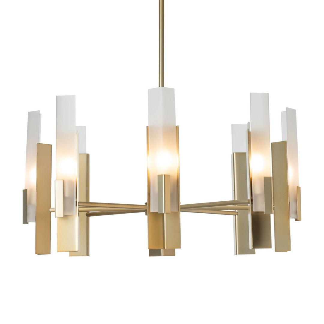 Hubbardton Forge Canada - 132045-SKT-MULT-86-FD0828 - Eight Light Pendant - Summit - Modern Brass