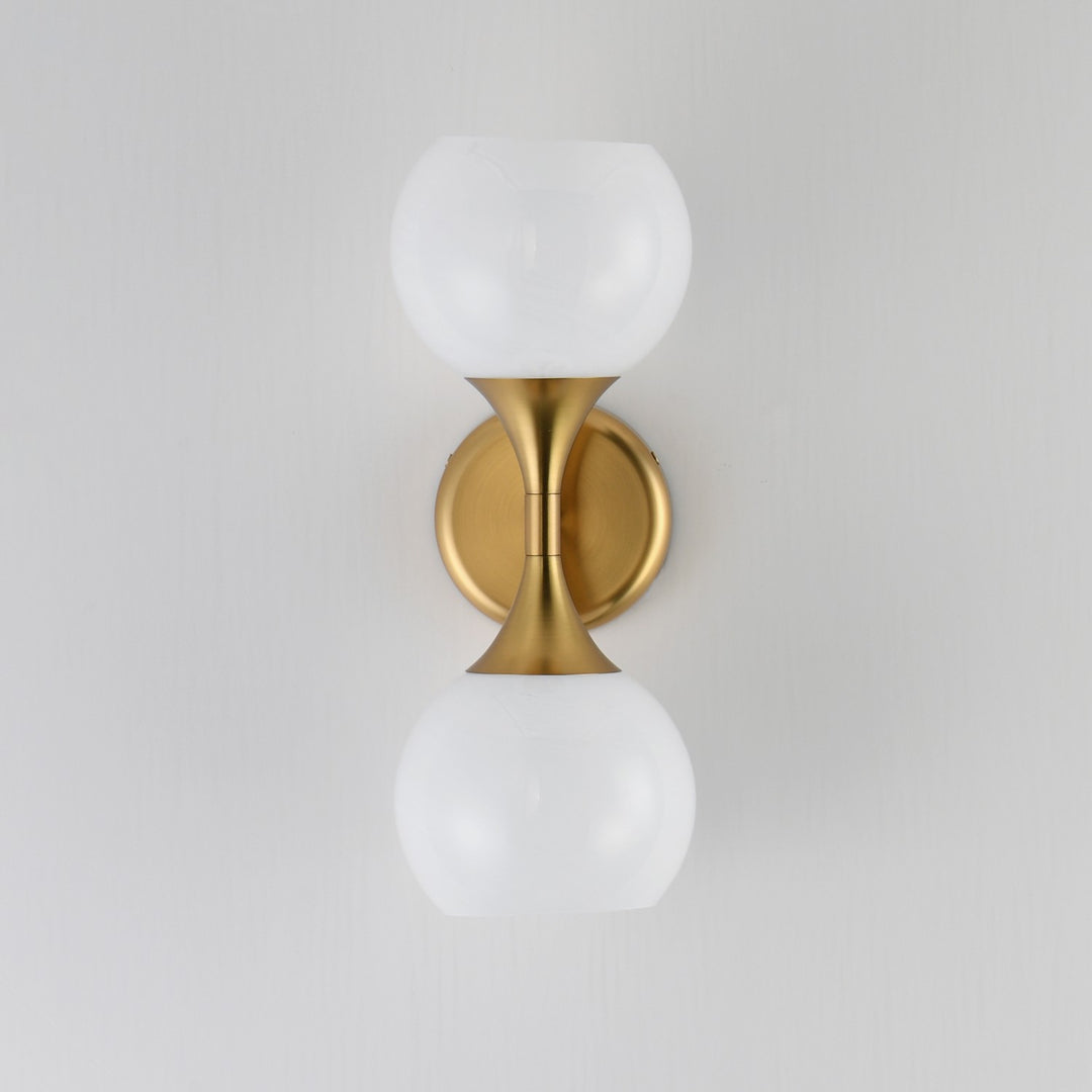 Maxim - 21222MRNAB - Two Light Wall Sconce - Neve - Natural Aged Brass
