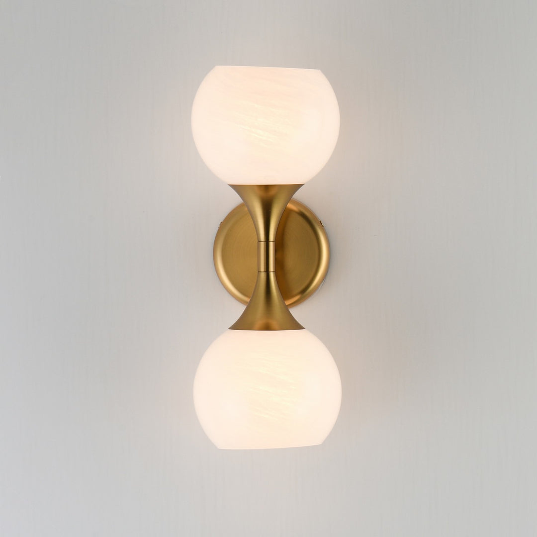 Maxim - 21222MRNAB - Two Light Wall Sconce - Neve - Natural Aged Brass