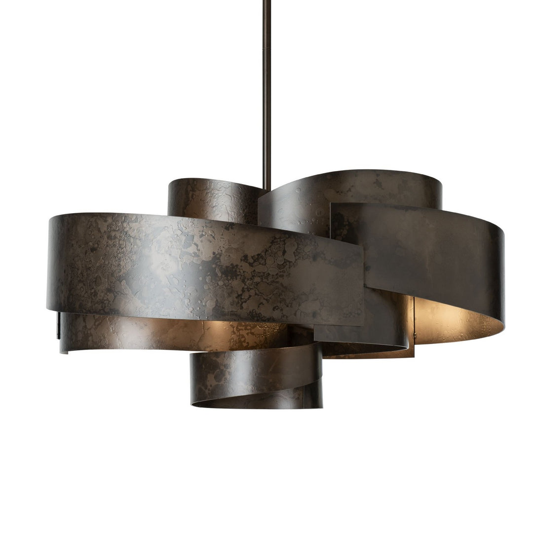 Hubbardton Forge Canada - 132117-SKT-MULT-07 - Six Light Pendant - Zen - Dark Smoke