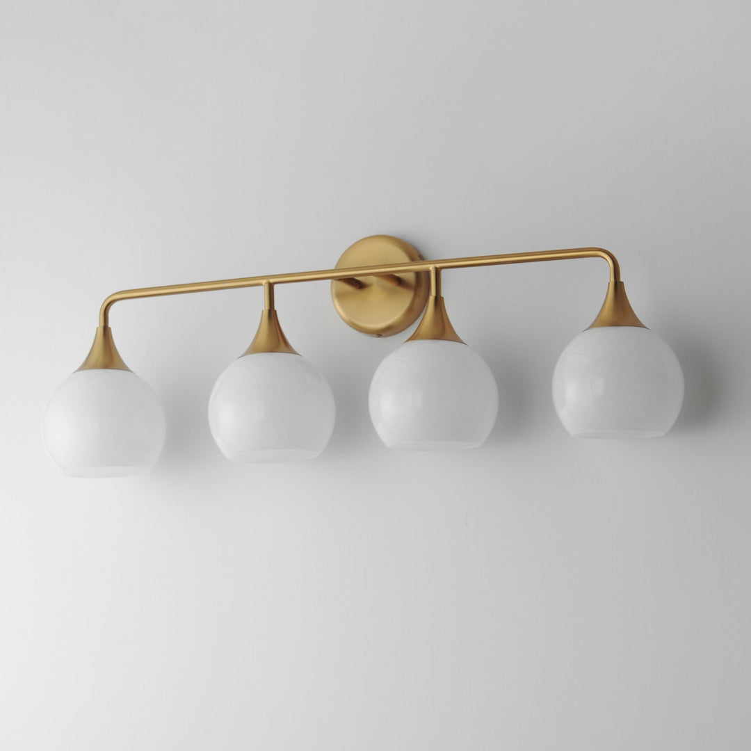 Maxim - 21224MRNAB - Four Light Bath Vanity - Neve - Natural Aged Brass