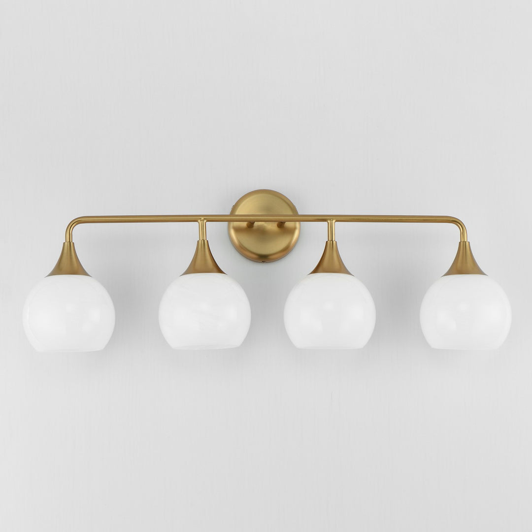 Maxim - 21224MRNAB - Four Light Bath Vanity - Neve - Natural Aged Brass