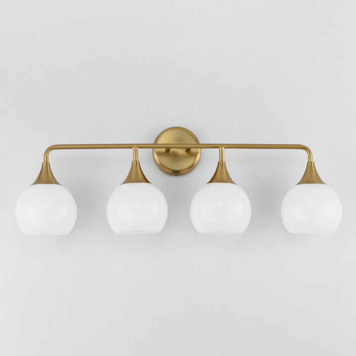 Maxim - 21224MRNAB - Four Light Bath Vanity - Neve - Natural Aged Brass