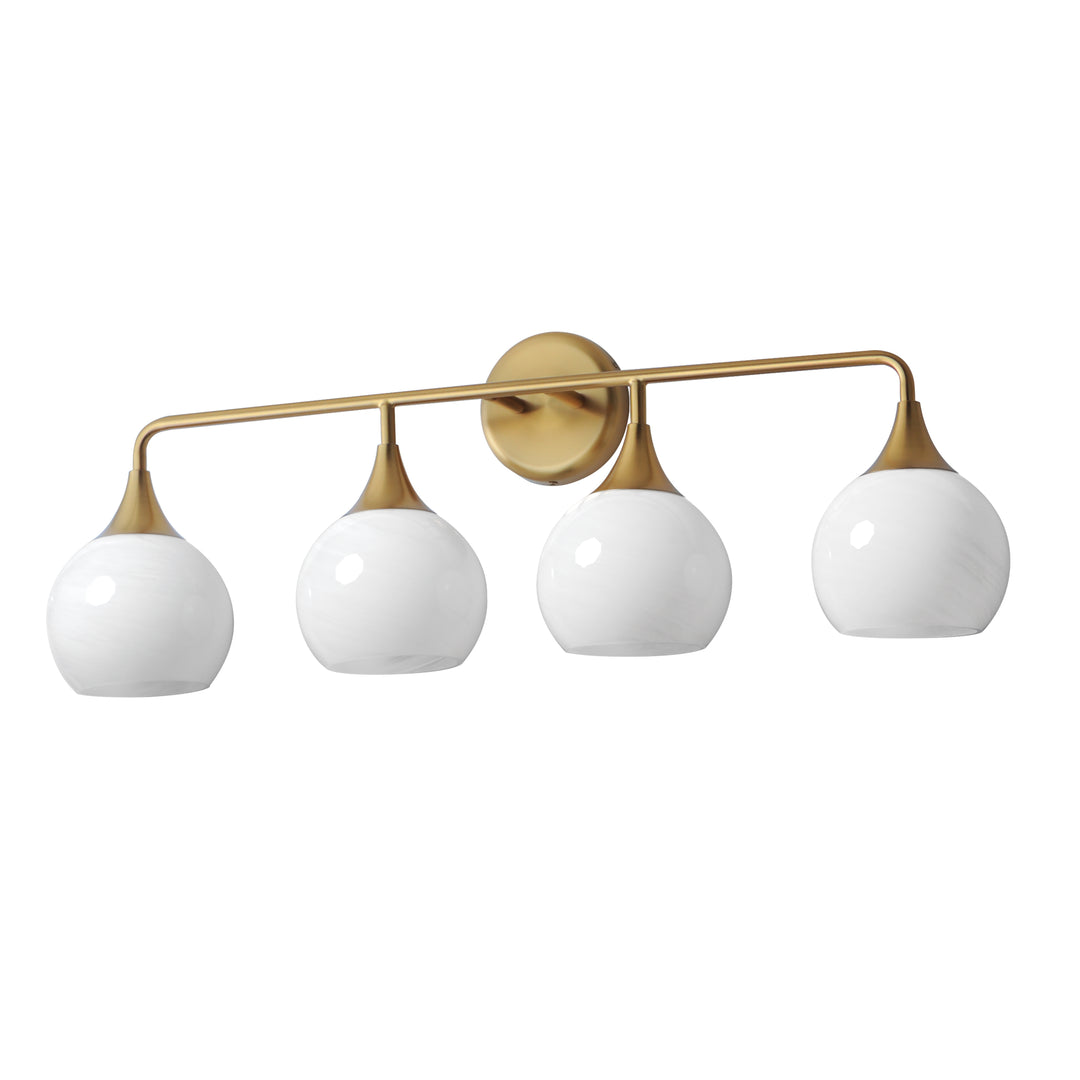 Maxim - 21224MRNAB - Four Light Bath Vanity - Neve - Natural Aged Brass