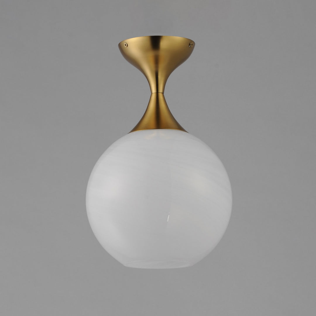 Maxim - 21229MRNAB - One Light Flush Mount - Neve - Natural Aged Brass