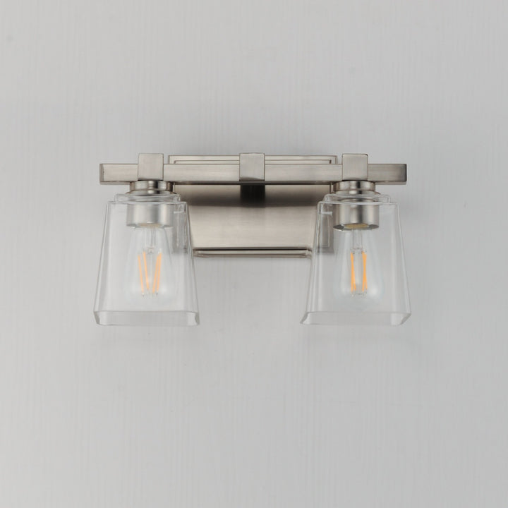 Maxim - 21382CLSN - Two Light Wall Sconce - Cubos - Satin Nickel