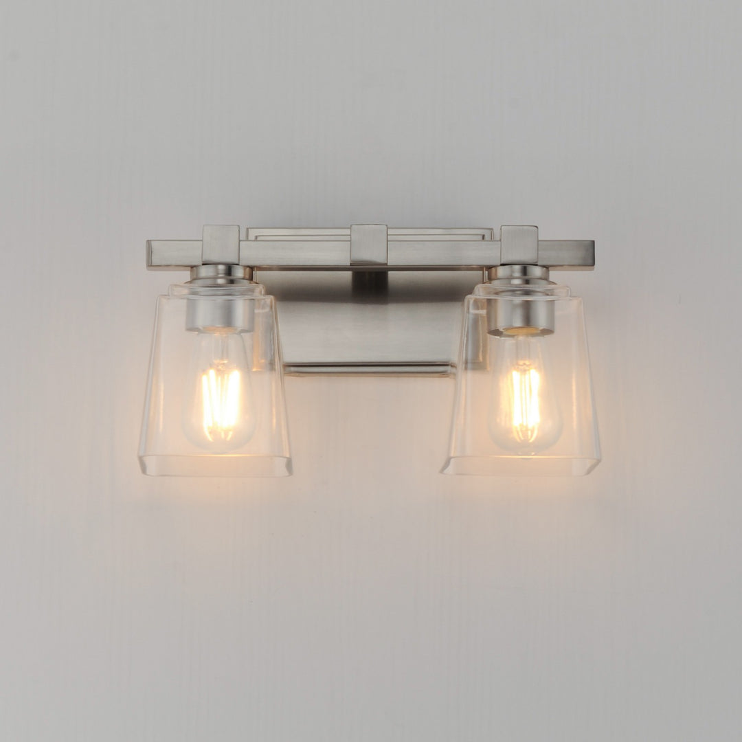 Maxim - 21382CLSN - Two Light Wall Sconce - Cubos - Satin Nickel