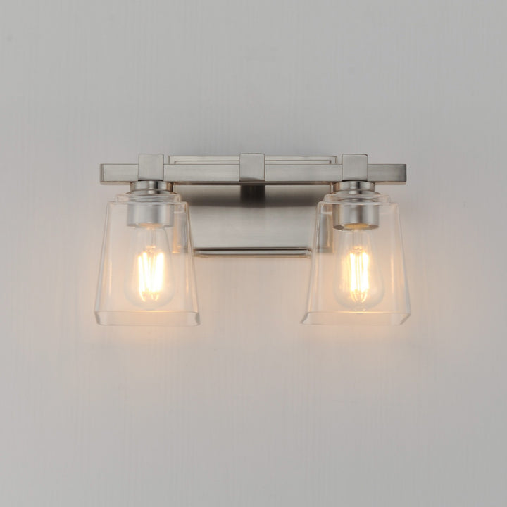 Maxim - 21382CLSN - Two Light Wall Sconce - Cubos - Satin Nickel