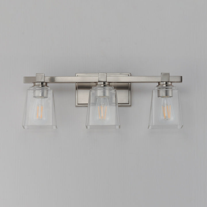 Maxim - 21383CLSN - Three Light Bath Vanity - Cubos - Satin Nickel
