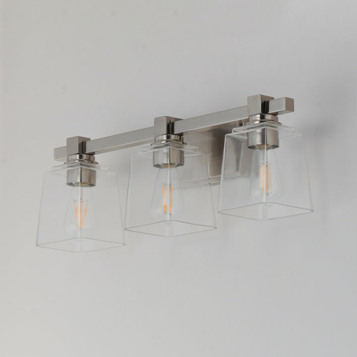 Maxim - 21383CLSN - Three Light Bath Vanity - Cubos - Satin Nickel