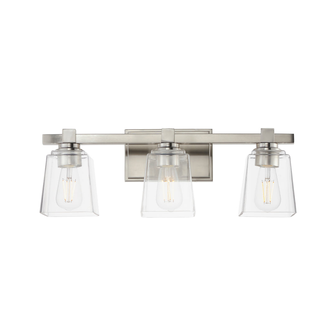 Maxim - 21383CLSN - Three Light Bath Vanity - Cubos - Satin Nickel