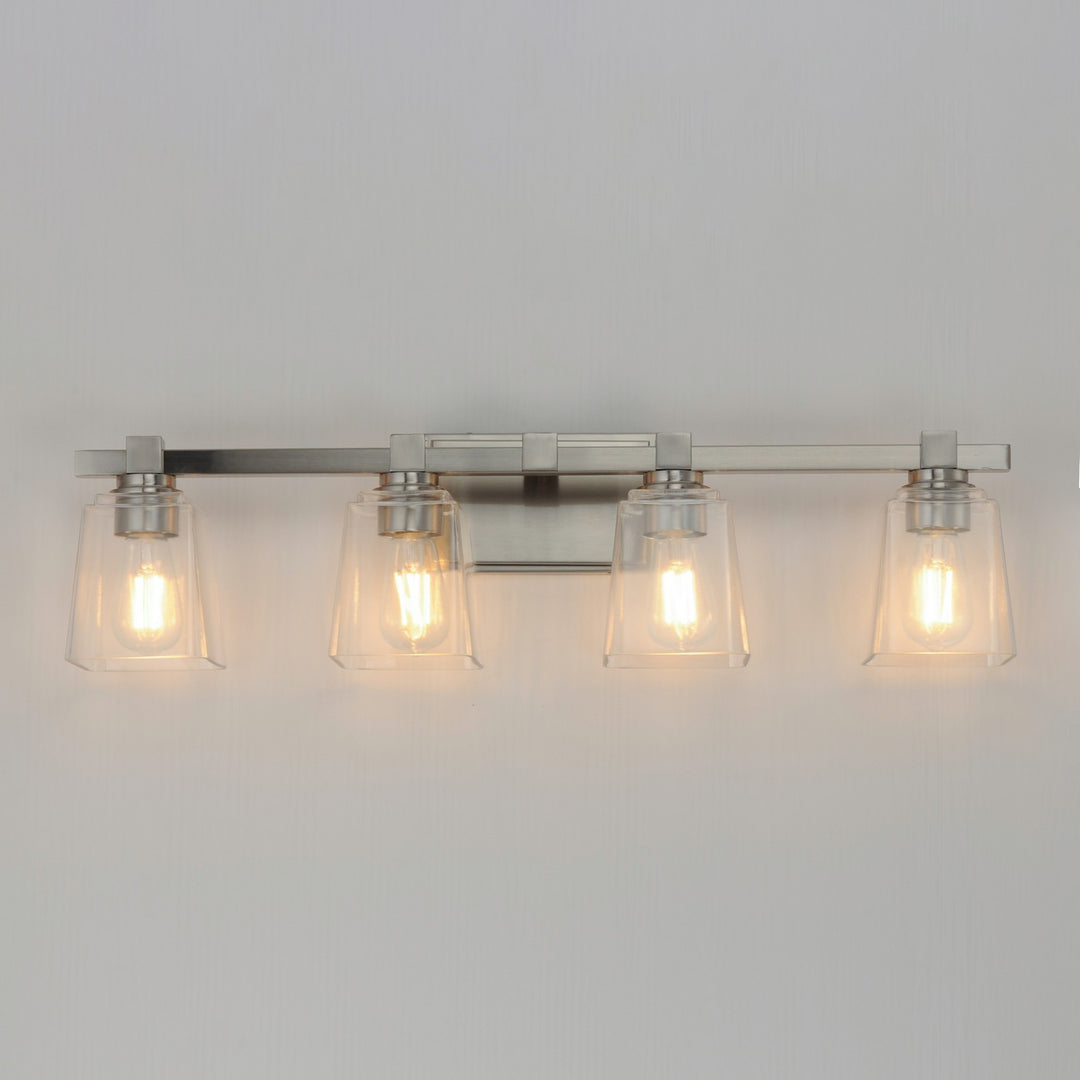 Maxim - 21384CLSN - Four Light Bath Vanity - Cubos - Satin Nickel
