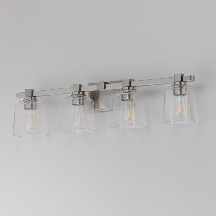 Maxim - 21384CLSN - Four Light Bath Vanity - Cubos - Satin Nickel