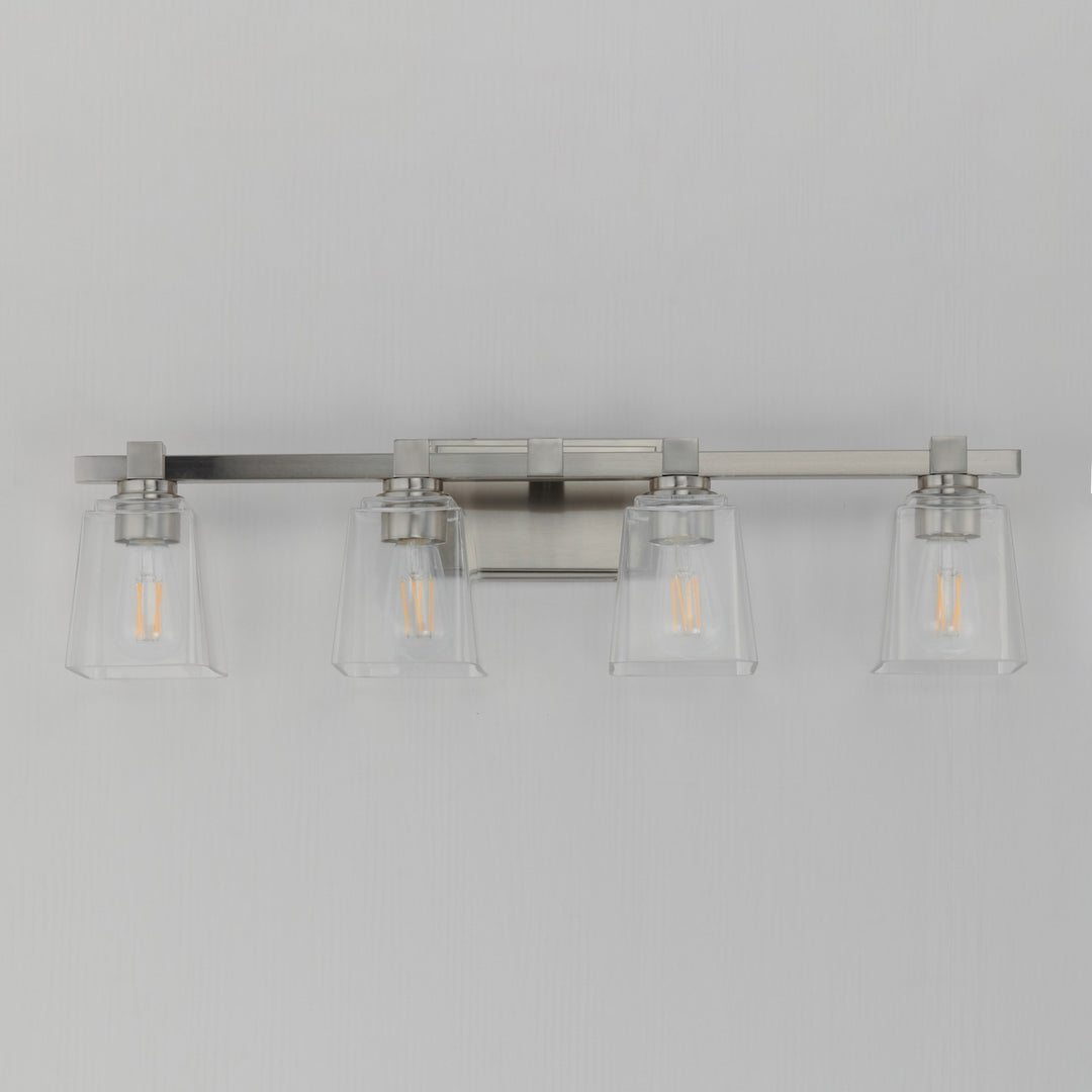 Maxim - 21384CLSN - Four Light Bath Vanity - Cubos - Satin Nickel