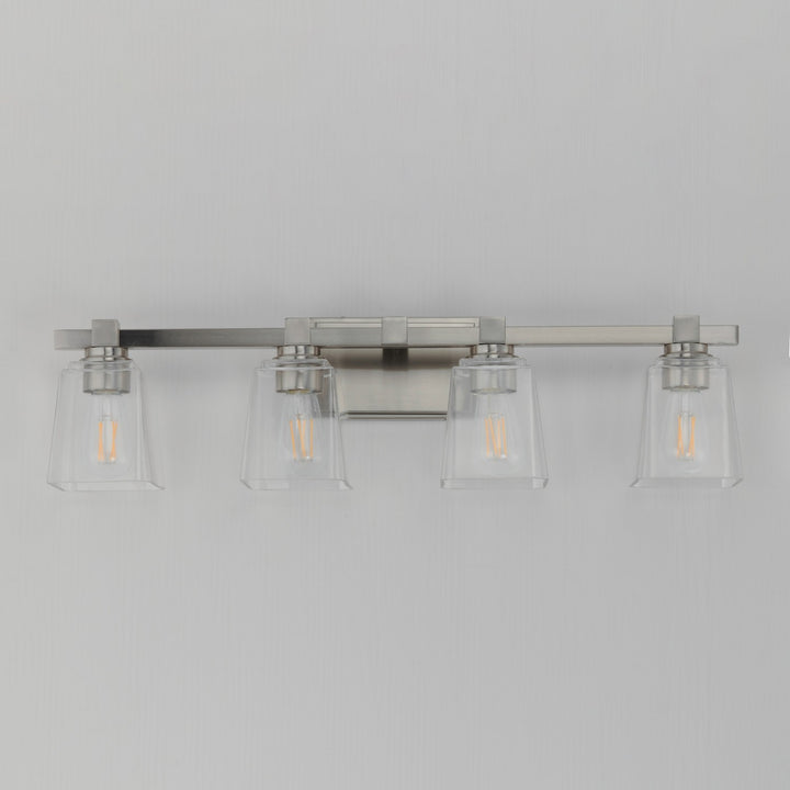Maxim - 21384CLSN - Four Light Bath Vanity - Cubos - Satin Nickel