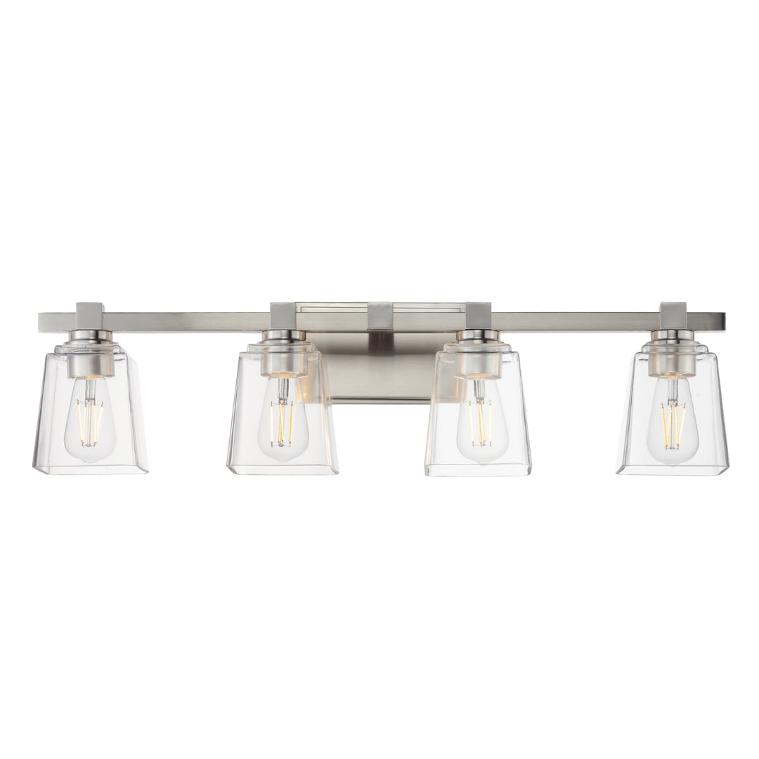 Maxim - 21384CLSN - Four Light Bath Vanity - Cubos - Satin Nickel