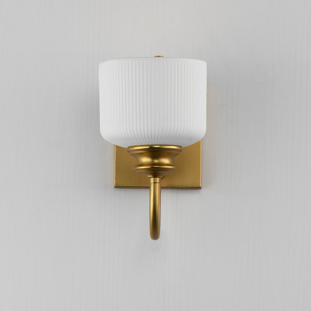 Maxim - 21491WTNAB - One Light Wall Sconce - Bisque - Natural Aged Brass