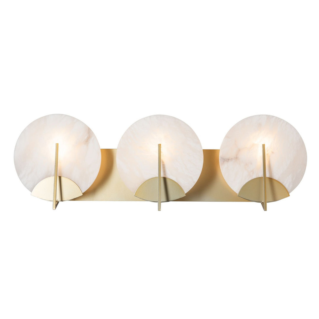 Callisto Three Light Bath Sconce in Modern Brass - available from The Lighting Shoppe, trusted by Canadian homeowners