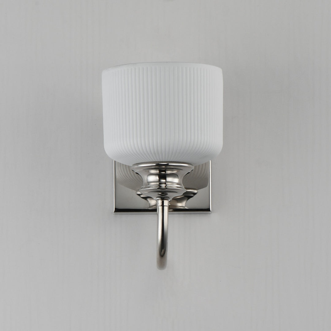 Maxim - 21491WTPN - One Light Wall Sconce - Bisque - Polished Nickel
