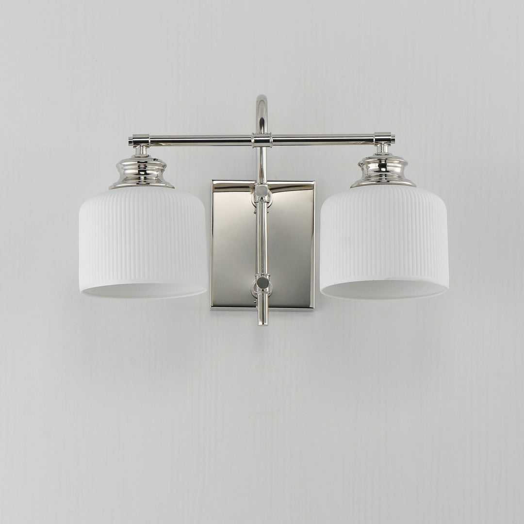 Maxim - 21492WTPN - Two Light Wall Sconce - Bisque - Polished Nickel